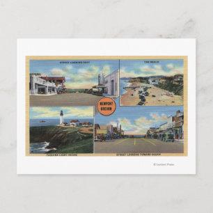 Cartão Postal Newport, Oregon - Farol de Yaquina, Principal