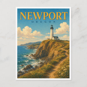 Cartão Postal Newport Oregon Yaquina Head GeoSaga