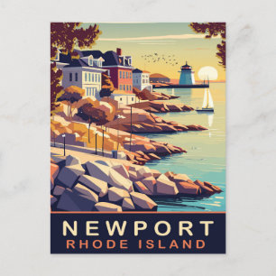 Cartão Postal Newport, Rhode Island, costa, Viagem