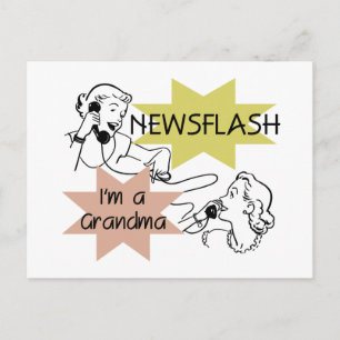 Cartão Postal Newsflash sou uma vovó T-shirts e presentes