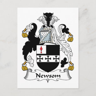Cartão Postal Newsom Family Crest