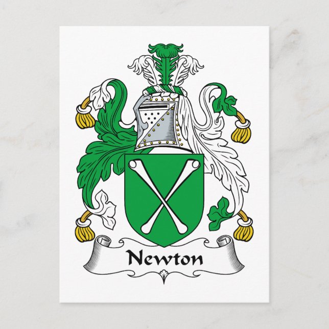 Cartão Postal Newton Family Crest (Frente)