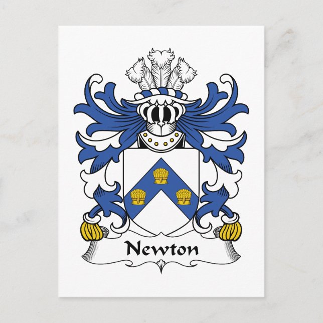 Cartão Postal Newton Family Crest (Frente)