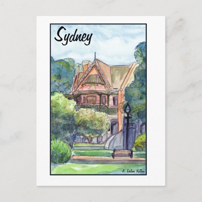 Cartão Postal Newtown House Sydney (Frente)