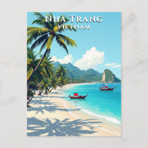 Cartão Postal Nha Trang Vietnã Praia Viagem