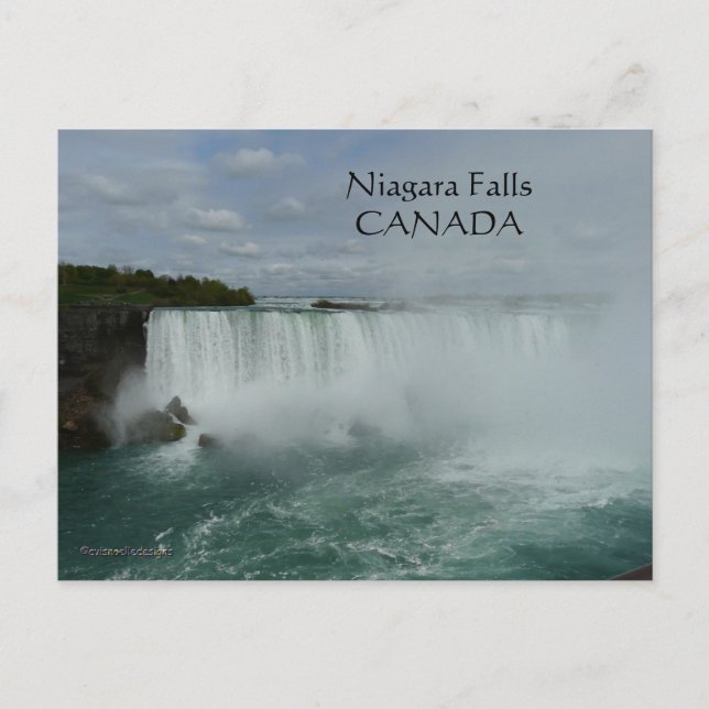 Cartão Postal Niagara Cai Bela Lado Canadense (Frente)