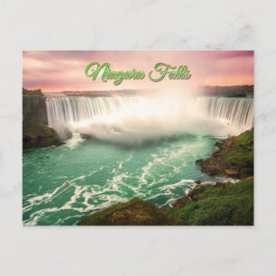 Cartão Postal Niagara Falls Canadá pôr do sol estilizado