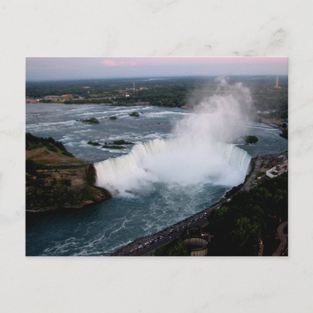 Cartão Postal Niagara Falls: Faixas de Ferradura Canadenses (Aér (Frente)