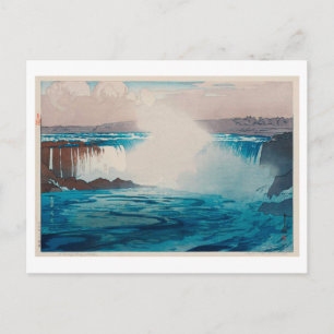 Cartão Postal Niagara Falls, Hiroshi Yoshida, Woodcut