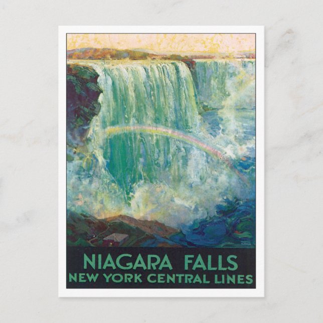Cartão Postal Niagara Falls New York America (Frente)
