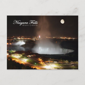 Cartão Postal Niagara Falls Night Lights