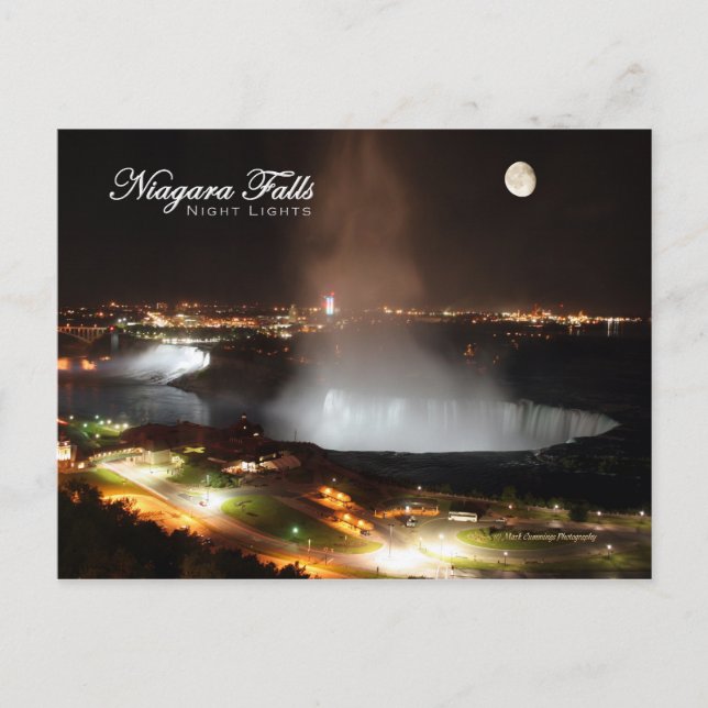Cartão Postal Niagara Falls Night Lights (Frente)