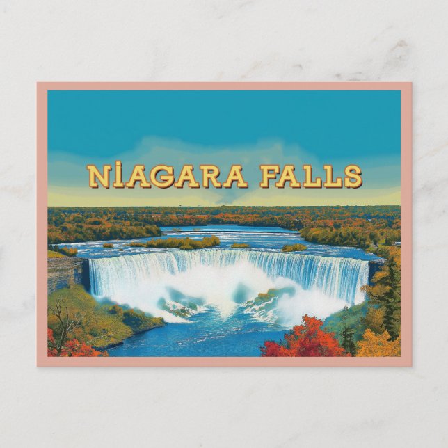 Cartão Postal Niagara Falls - Stuning Waterfall Landscape (Frente)