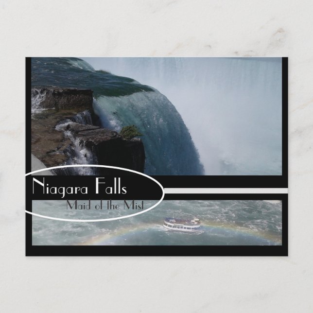 Cartão Postal Niagra Cai Maid da Mist (Frente)