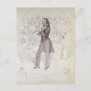 Cartão Postal Niccolo Paganini, violinista