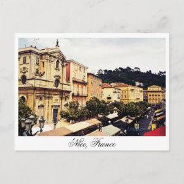 Cartão Postal Nice, mercado aberto, Provença França