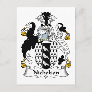 Cartão Postal Nicholson Family Crest