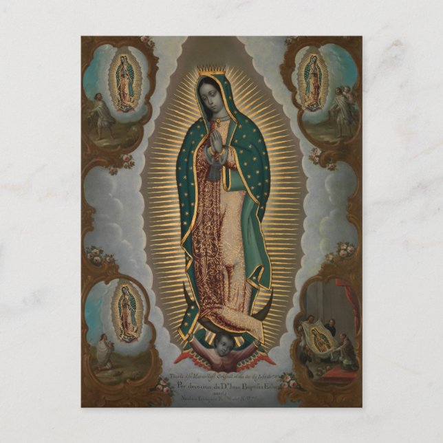Cartão Postal Nicóis Enrquez A Virgem de Guadalupe (Frente)