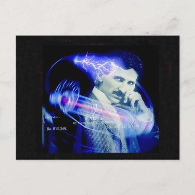 Cartão Postal Nicola Tesla (Frente)