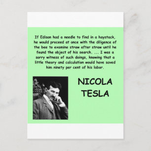 Cartão Postal Nicola Tesla