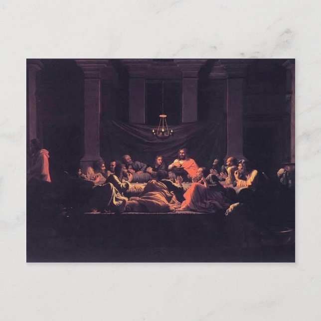 Cartão Postal Nicolas Poussin - Eucarista (Frente)