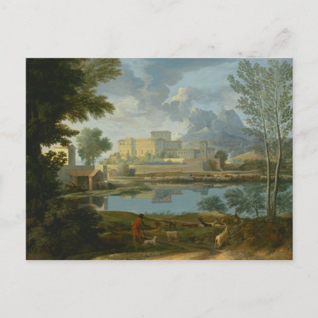 Cartão Postal Nicolas Poussin - Paisagem com Calma (Frente)