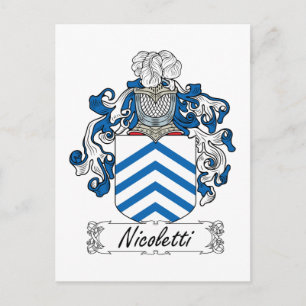 Cartão Postal Nicoletti Family Crest
