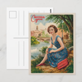 Cartão Postal Nicósia, Capital de Chipre Lembranças vintage
