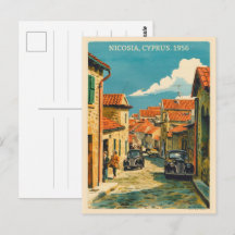 Nicósia, Capital de Chipre Lembranças vintage