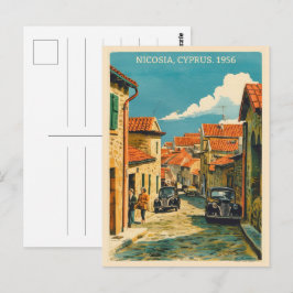Cartão Postal Nicósia, Capital de Chipre Lembranças vintage