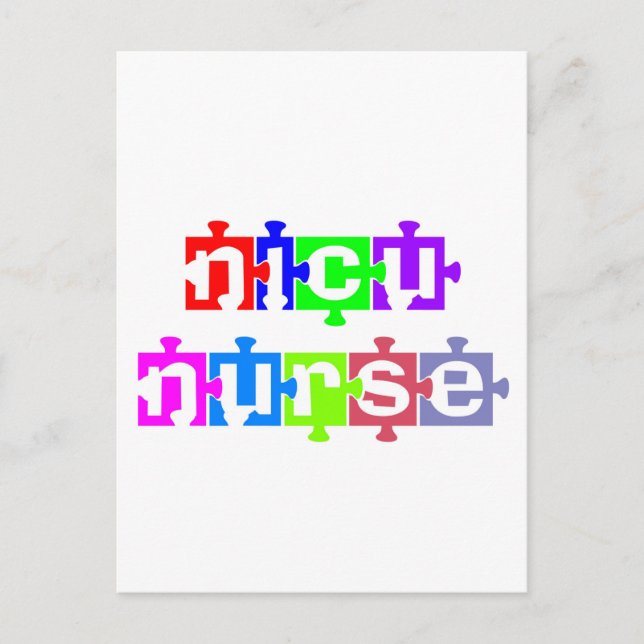 CARTÃO POSTAL NICU NURSE QUEBRA-CABEÇA PIECE (Frente)