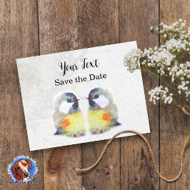 Cartão Postal Niedliche Kohlmeisen - Aquarell-Design |