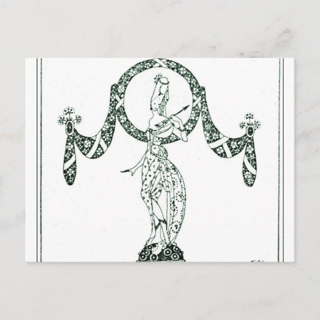 Cartão Postal Nielsen em Pó e Crinolina (Frente)