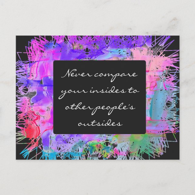 Cartão Postal Niemals vergleichen (Frente)