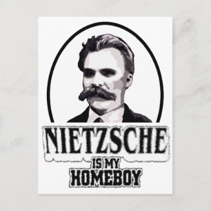 Cartão Postal Nietzsche É Meu Ficar em casa