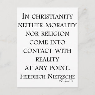 Cartão Postal Nietzsche sobre o cristianismo