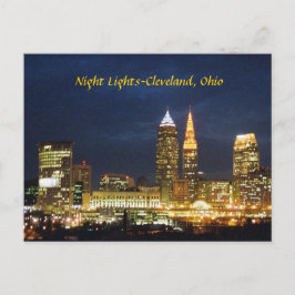 Cartão postal Night Lights Cleveland Ohio