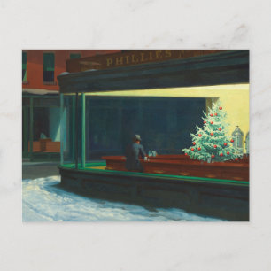 Cartão Postal Nighthaws no Natal