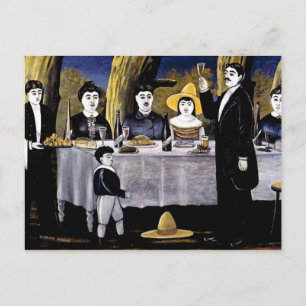 Cartão Postal Niko Pirosmani - Banquete familiar
