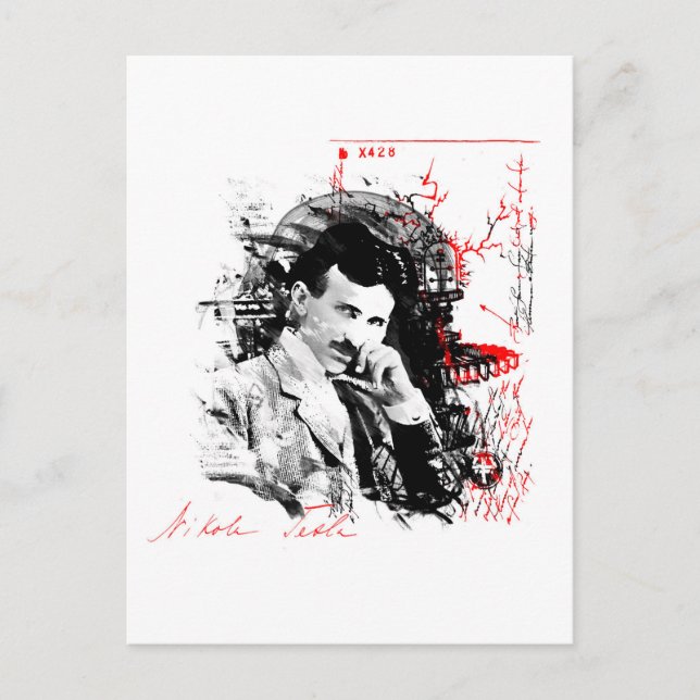 Cartão Postal Nikola Tesla (Frente)