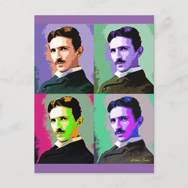 Cartão Postal Nikola Tesla (Frente)