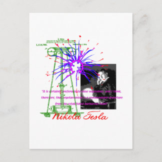 Cartão Postal Nikola Tesla
