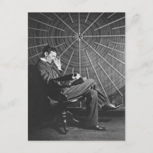 Cartão Postal Nikola Tesla, 1896