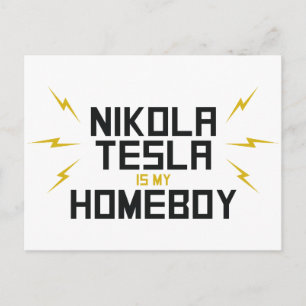 Cartão Postal Nikola Tesla é minha Ficar em casa