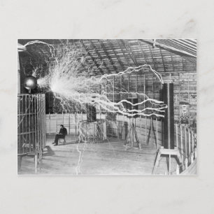 Cartão Postal Nikola Tesla Electricity