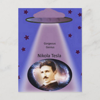 Cartão Postal Nikola Tesla Genius