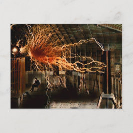 Cartão Postal Nikola Tesla Man of Mystery Color Redux