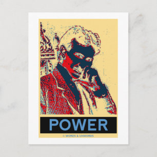 Cartão Postal Nikola Tesla Power (Obama-Like Poster)