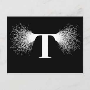 Cartão Postal Nikola Tesla - Tesla Coil - Relâmpagos