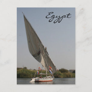 Cartão Postal nile felucca egypt